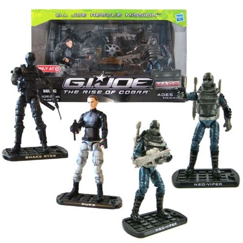 Buy Hasbro Year 2009 Gi Joe Movie Series The Rise Of Cobra Exclusive 4 Pack 4 Inch Tall