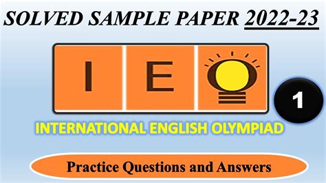 Ieo 2022 23 Class 1 International English Olympiad Solved Sample Paper English Olympiad