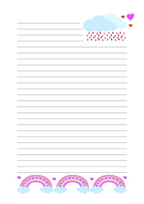 Free Printable Lined Paper Template With Border Download Free