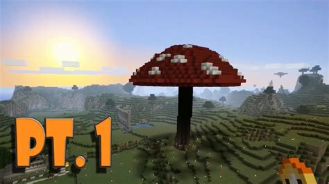 Minecraft Giant Mushroom And Farm Tutorial Pt 1 Youtube