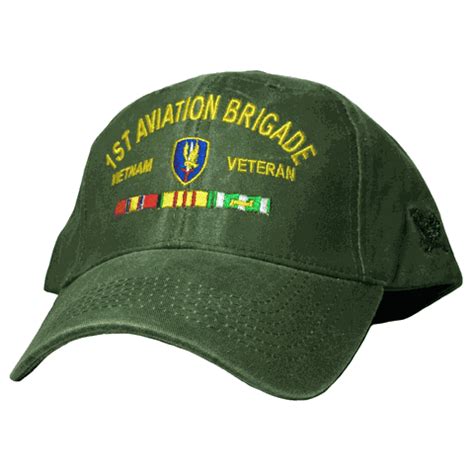 1st Aviation Brigade Vietnam Veteran OD Green Cap New Vietnam Veteran