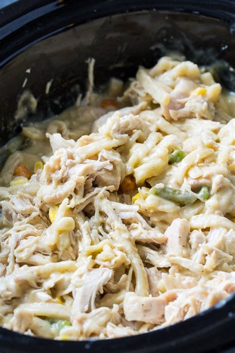 Crock Pot Chicken And Noodles Spicy Southern Kitchen