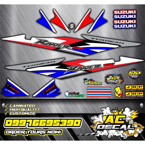 Suzuki Raider St Gen Decal Stock Design Shopee Philippines