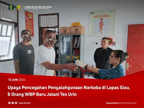 Upaya Pencegahan Penyalahgunaan Narkoba Di Lapas Siau 6 Orang WBP Baru