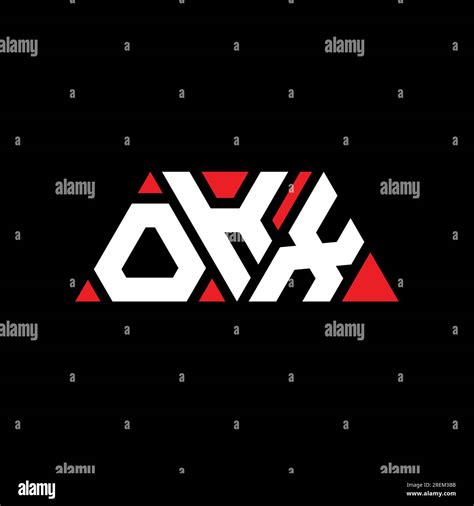 OKX triangle letter logo design with triangle shape. OKX triangle logo ...