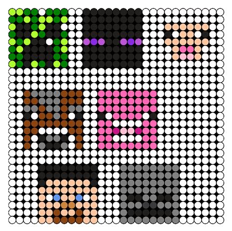 Minecraft Face Perler Bead Pattern Bead Sprites Characters Fuse