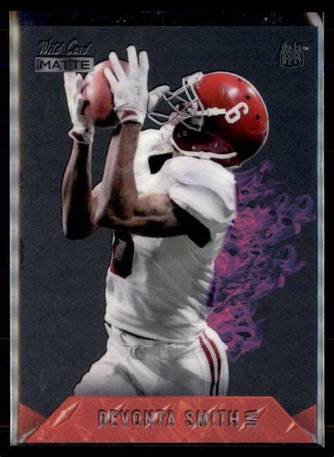 2021 Wild Card Matte MRHR 7 Devonta Smith Red Hot Rookies Red Flame EBay