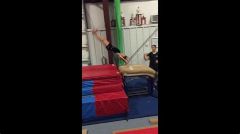 Bronzes Front Handspring Over Big Girl Vault For 1st Time Youtube