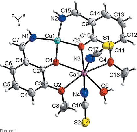 Figure From A Binuclear Cuii Caii Thiocyanate Complex With A Schiff