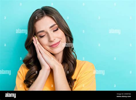 Closeup Photo Of Young Adorable Pretty Cute Nice Girlish Lady Dreamy