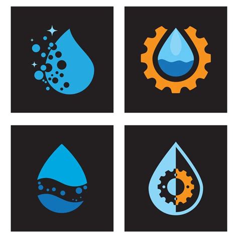 Cr Ation De Vecteur De Logo Illustration Goutte D Eau Vecteur Premium