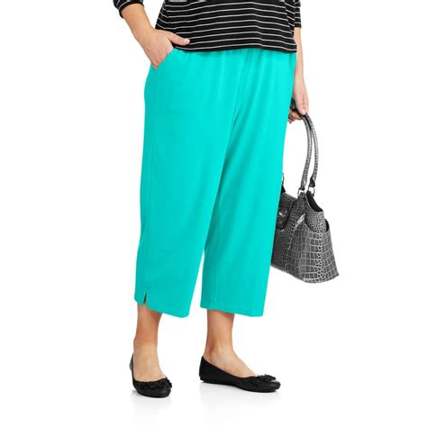 White Stag Womens Plus Size Essential Pull On Knit Capris Walmart
