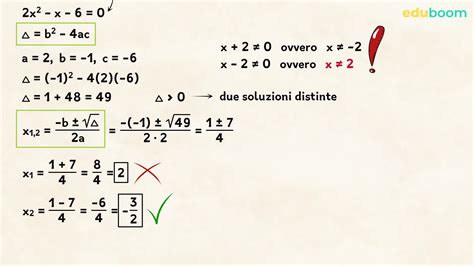 Equazioni Di 2° Grado Frazionarie Matematica Seconda Superiore