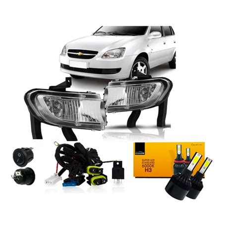 Kit Farol Milha Corsa 2011 Le Ld Classic Super LED H3 Submarino