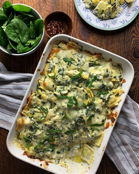 Spinach And Artichoke Ravioli Bake Recipe Ravioli Bake Spinach And Ricotta Ravioli Spinach