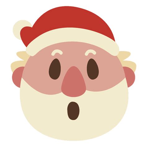 Surprise Santa Claus Face Emoticon Transparent Png Svg Vector File