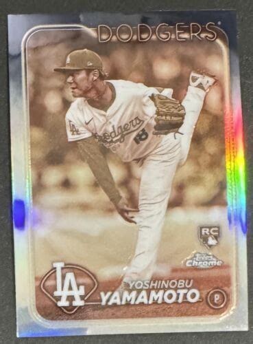 Yoshinobu Yamamoto Rookie Topps Chrome Sepia Refractor Dodgers