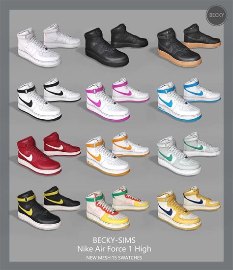 Beckysims Nike Air Force 1 High Beckysims Sims 4 Men Clothing Sims