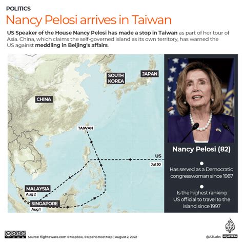 China Slams Nancy Pelosis Taiwan Visit As ‘extremely Dangerous