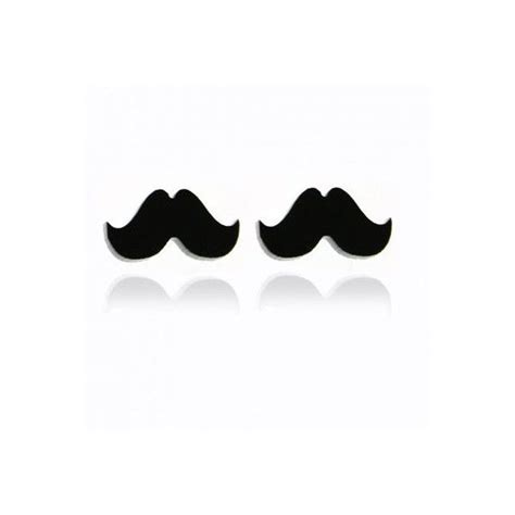 Punky Pins Stud Earrings Moustaches 6 48 Liked On Polyvore Featuring