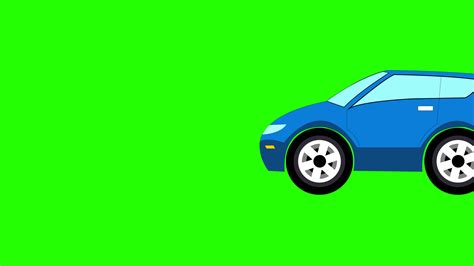 Blue Big size Car Green screen Animation. Remove Green color and Use ...