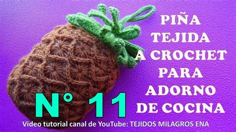 COMO TEJER UNA PIÑA A CROCHET paso a paso manualidades para vender