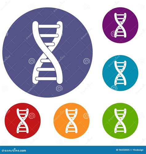 Dna Strand Icons Set Stock Vector Illustration Of Biotechnology