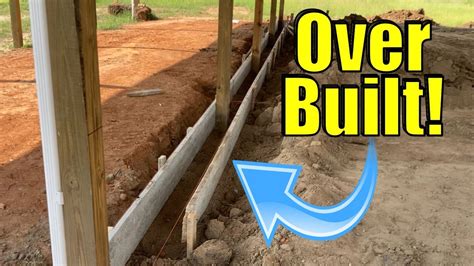 Pouring Concrete Footings For Our Custom Pole Barn Youtube