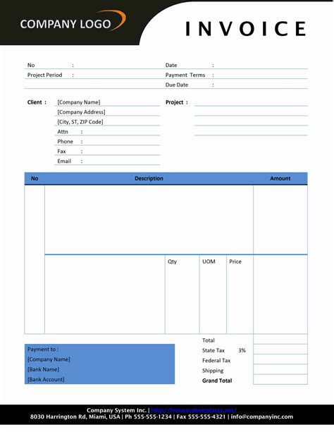 Invoice Proforma Word Invoice Template Ideas