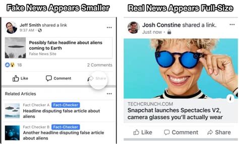 Facebook Tente De Lutter Contre Les Fake News Dans Le Newsfeed