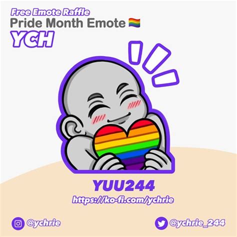 Ych Pride Month Emote Free Click To View On Ko Fi Ko Fi