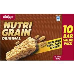 Kellogg S Nutri Grain Original Cereal Snack Bars 10 Pack Woolworths