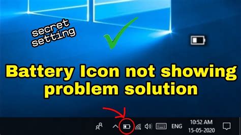 How To Fix Battery Icon Not Showing In Taskbar Windows Battery