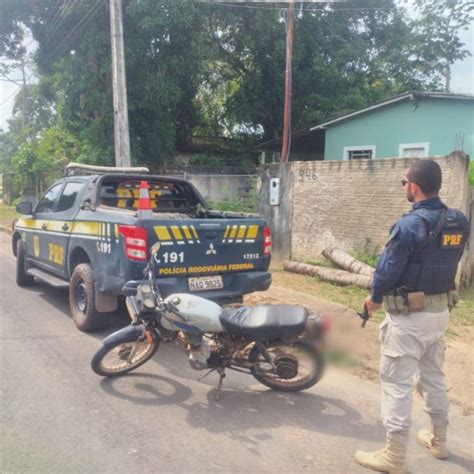 PRF em Roraima recupera motocicleta e apreende arma de fogo Polícia