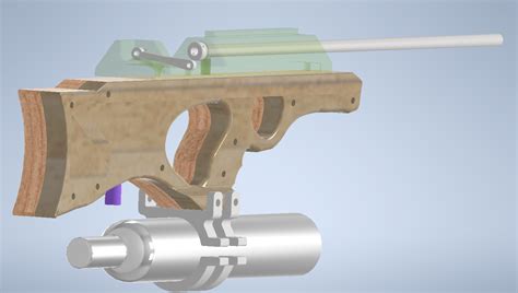 STL File Pressurized Air Rifle Made From QEV And Sodastream Flat 3D