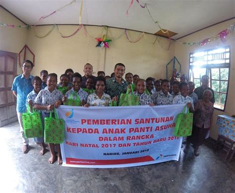 pt pertamina persero terminal bbm nabire berbagi kasih  panti asuhan