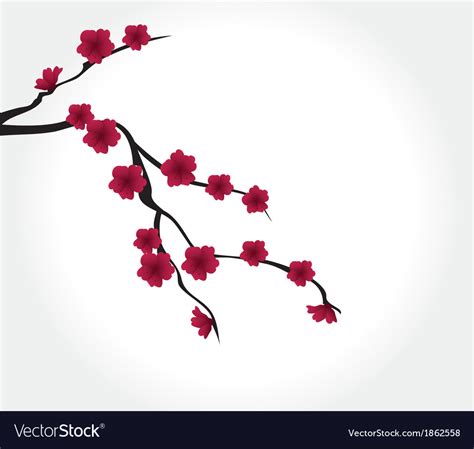 Red flower Royalty Free Vector Image - VectorStock