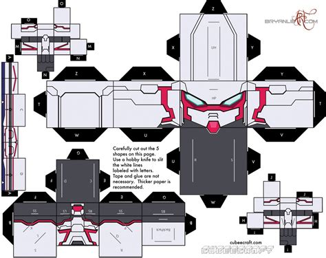 Pola Papercraft Gundam Perjet