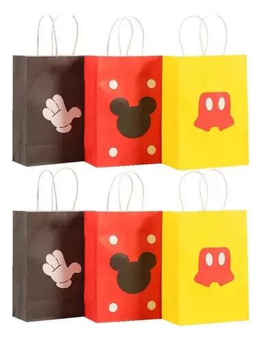 Pack Bolsa De Papel Kraft Para Dulces Mickey Mouse Disney Cuotas