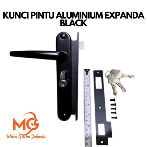 Mg Weldom Kunci Pintu Alumunium Expanda Kawat Nyamuk Handle Black