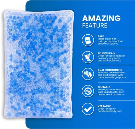Reusable Gel Ice Packs Pack Hot Cold Therapy For Injuries Swelling Pain Relief