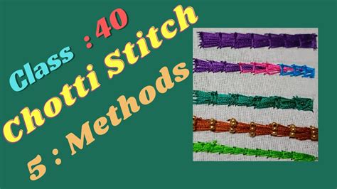 Class40 Chotti Stitch In Aari Work In Tamilfree Aari Online Class In