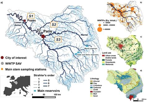 Maps Of The Seine River Basin Created Using Qgis Software 60 A The