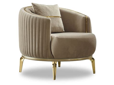 Living Room Armoni Convertible Livingroom Set Beige With Gold Legs