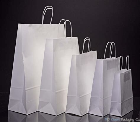 White Paper Bags Twist Handle Party And T Carrier Paper Bags With Handles Ebay