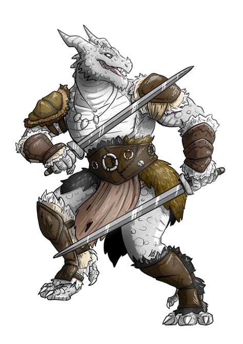 Oc Art White Dragonborn Barbarin Nahri Dnd Character Portraits