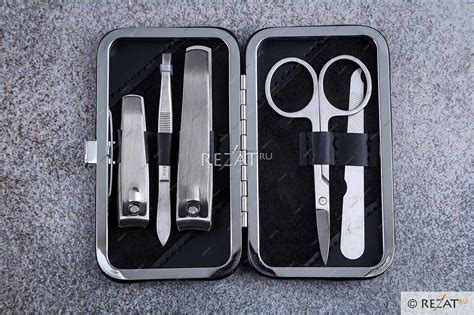 Маникюрный набор Rockwell Razors 5 предметов в футляре из кожи RR ...