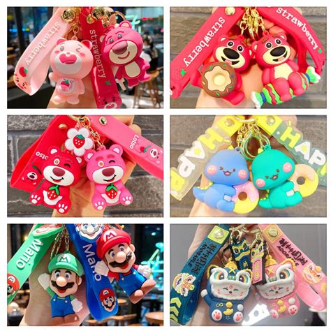 Ready Stockkeychain Lotso Mario Dinasour Lion Dance Rantai Kunci