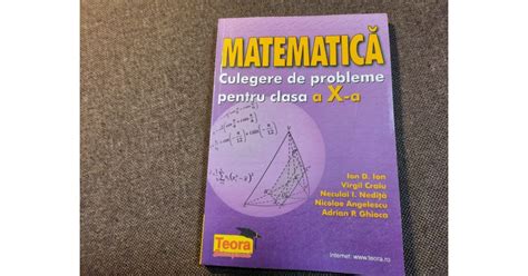 MATEMATICA CULEGERE DE PROBLEME PENTRU CLASA A X A ION D ION NECULAI I