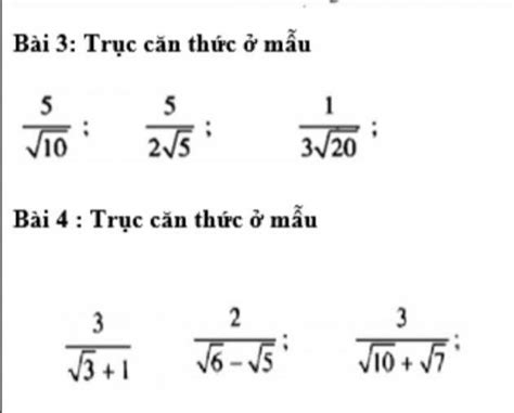 Giải đề các bài toán trục căn thức ở mẫu theo từng cấp độ